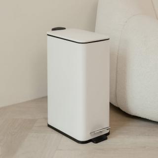 【H&R 安室家】極簡窄型腳踏式垃圾桶15L PBL109