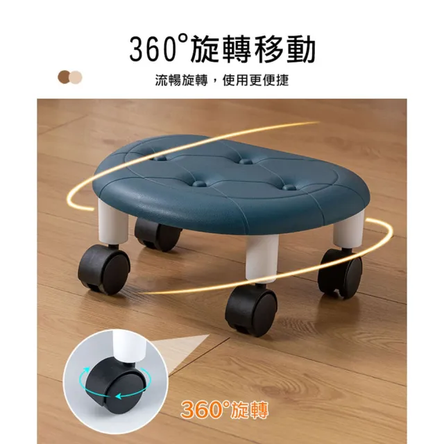 【isona】滑輪矮凳 360°萬向輪 活動椅 矮凳 凳子 萬向輪座椅(滾輪椅)