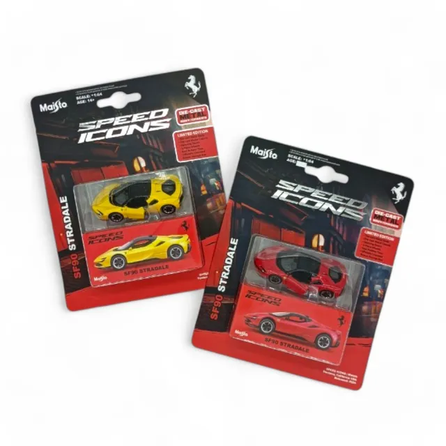 1:64模型車 Ferrari SF90 Stradale 模型車(法拉利 超跑模型)