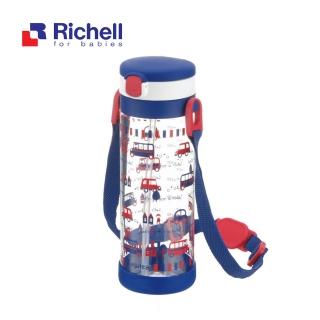 【Richell 利其爾】第四代LC 450ml 吸管式冷水壺 附背帶 -(貝克街)