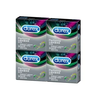 【Durex 杜蕾斯】飆風碼保險套3入x4(共12入-避孕套/衛生套/持久溫存系列)