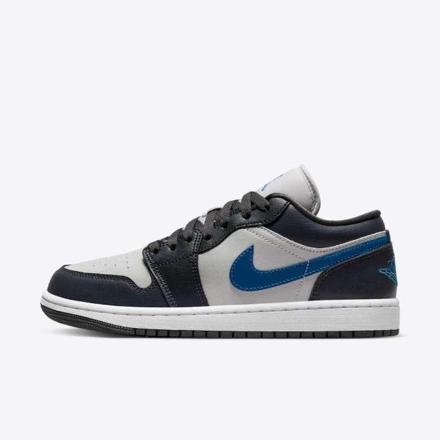 【NIKE 耐吉】Wmns Air Jordan 1 Low 女 運動休閒鞋 喬丹 低筒 深灰 藍(DC0774-040)