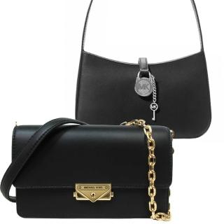 【Michael Kors】CECE黑色中款WOC斜揹包/LYRA黑色皮革鑰匙小款肩揹包(2色)