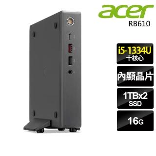 【Acer 宏碁】i5迷你商用電腦(RB610/i5-1334U/16G/1TB SSD+1TB SSD/W11P)