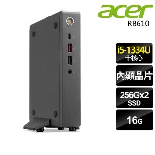 【Acer 宏碁】i5迷你商用電腦(RB610/i5-1334U/16G/256G SSD+256G SSD/W11P)