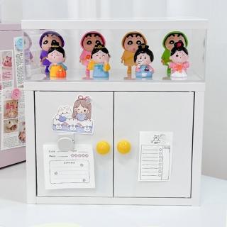 【C&B】鋼鐵斯特桌上雙門收納櫃盲盒模型公仔展示架(收納櫃 展示架 公仔架 免組裝)
