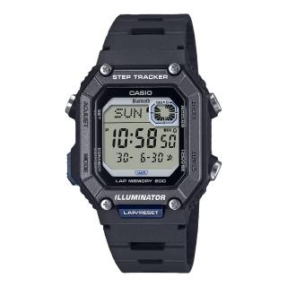 【CASIO 卡西歐】運動電子錶 藍芽連線 步數紀錄 200組記憶 防水100(WS-B1000-1A)