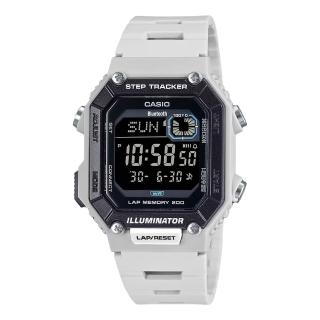 【CASIO 卡西歐】藍芽連線 步數紀錄 200組記憶 防水100米運動電子錶(WS-B1000-8B)