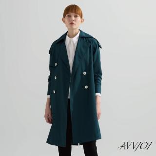 【AVVJOY 艾薇卓爾】雙排扣經典風衣(風衣 外套 長版 長版大衣 長版外套 百搭外套 保暖外套 AVV3116FY)