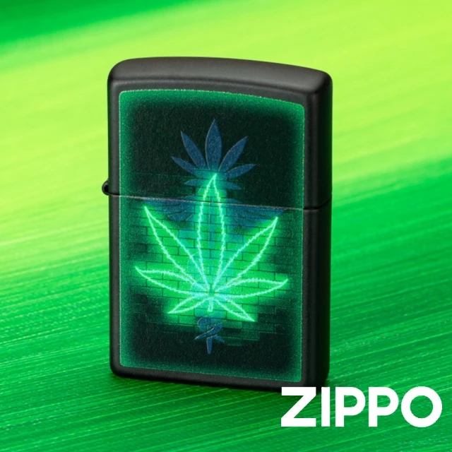 Zippo 葉間光芒大麻葉防風打火機(美國防風打火機)