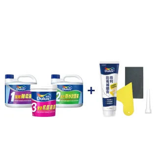 【Dulux得利官方店】壁癌包+1組防霉抗菌補牆膏(修補 油漆 DIY塗刷)
