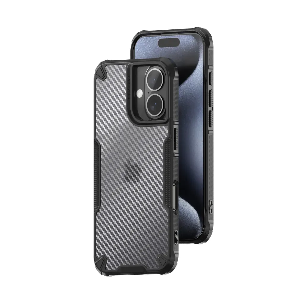【舒適手感】IPhone16碳纖維紋手機殼(堅固耐用  防滑紋路全面保護)