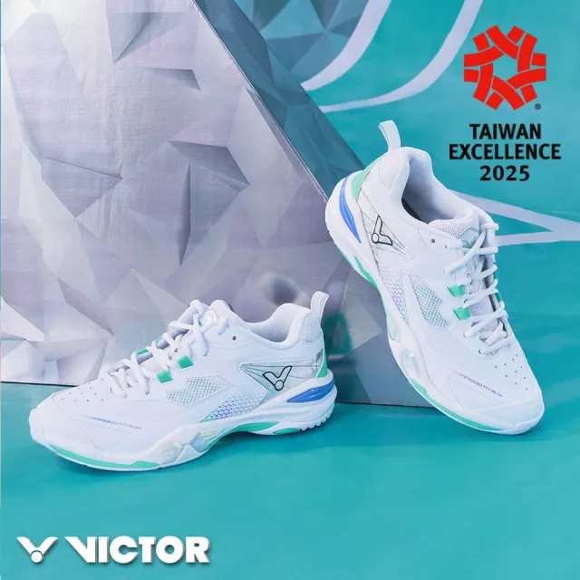 【VICTOR 勝利體育】戴資穎致敬系列 羽球鞋(P9200TTY NLite AR 亮白/鸚鵡粉綠)