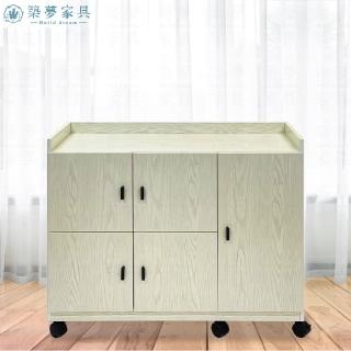 【Build dream 築夢傢俱】3.1尺 防水塑鋼傢俱 4格收納櫃 碗盤櫃 餐櫃 活動置物櫃