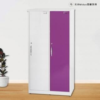 【Miduo 米朵塑鋼傢俱】3尺塑鋼二人置物櫃 內6層2吊桿開門衣櫃 員工櫃 學生櫃 防水塑鋼傢俱（附鎖）