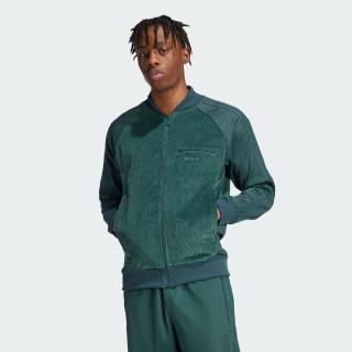 【adidas 愛迪達】外套 男款 運動外套 三葉草 SST TOP 綠 IW3246