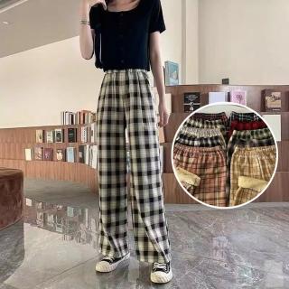 【D.studio】韓版高腰垂感內刷毛保暖長褲(寬褲 褲子 長褲 休閒褲 女裝 高腰褲 發熱褲 保暖褲 直筒褲 P358)
