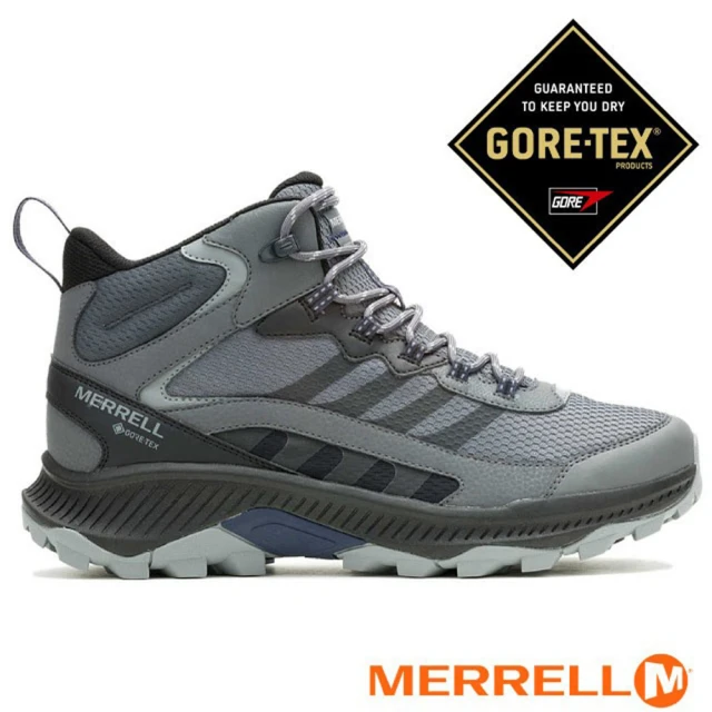 MERRELL 男 SPEED STRIKE 2 MID GTX 中筒防水登山健行鞋.休閒運動鞋(ML037821 鐵灰色)