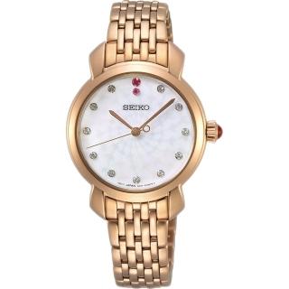 【SEIKO 精工】CS 施華洛世奇水晶時尚腕錶/29.2mm(6N01-00F0K / SUR624P1)