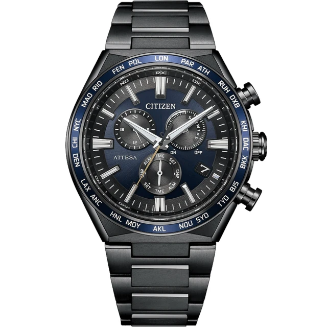 CITIZEN 星辰 GENTS系列 時尚 超級鈦 光動能電波計時手錶41.1mm(CB5967-66L)