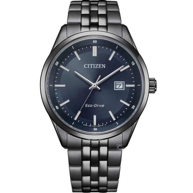 CITIZEN 星辰 GENT’S 光動能 簡約三針手錶 41MM-藍面(BM7567-50L)