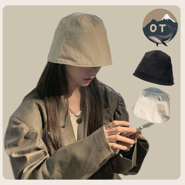 【OT SHOP】日系潮流漁夫帽 透氣棉麻 帽檐鐵絲塑形 C2272(日系潮流漁夫帽 百搭時尚新選擇)