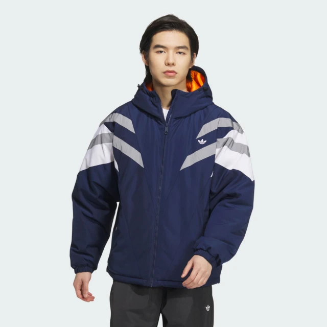 adidas 愛迪達 外套 男 運動連帽外套 亞規 VINTAGE PAD JKT 藍白灰 JJ4969