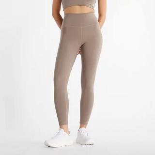 【NEW BALANCE】NB 運動緊身褲 緊身長褲 瑜珈褲 健身褲 車褲 女款 草菇色(WP41124MS-F)