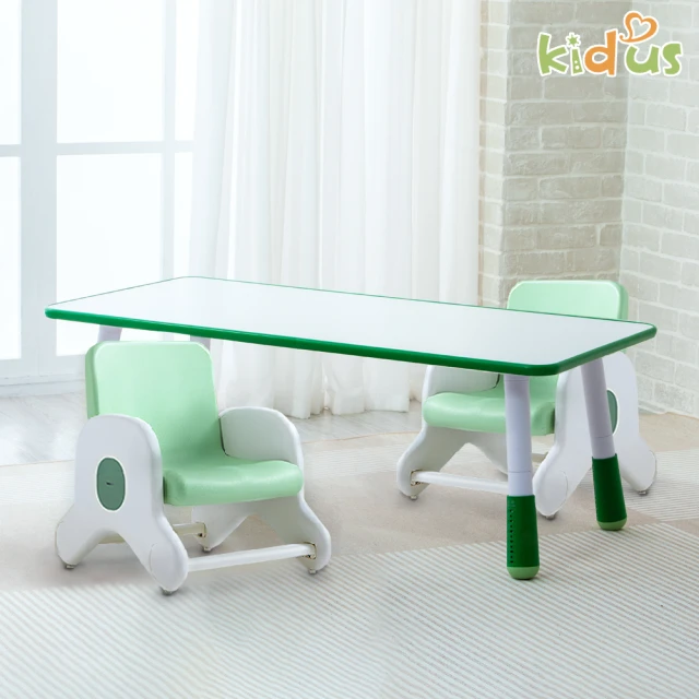 Kidus 奇豆思 2025新款 90公分兒童桌椅組附書架 