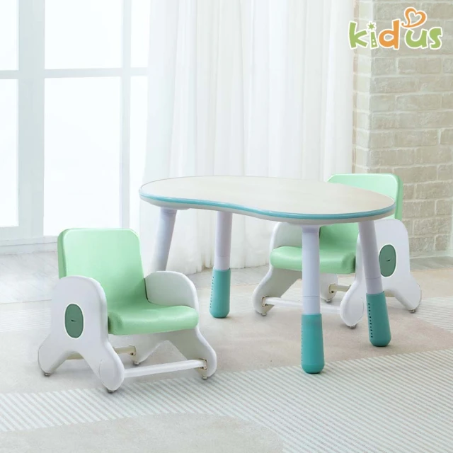 Kidus 奇豆思 2025新款 90公分兒童桌椅組附書架 