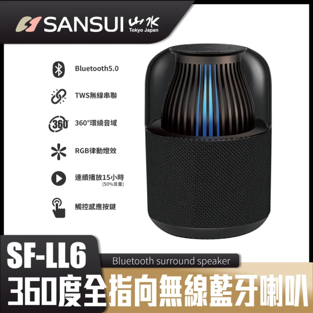 SANSUI 山水 2入組-360度全指向無線藍芽喇叭