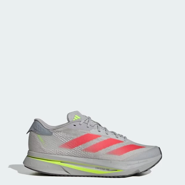 adidas 愛迪達 Adizero SL2 M 男 慢跑鞋 運動 跑鞋 緩震 透氣 灰 螢紅(IH8193)