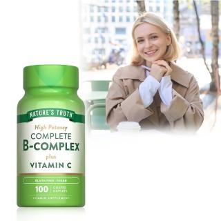 【Nature’s Truth 綠萃淨】綜合B群+C plus 鈣活力錠(100錠/瓶)