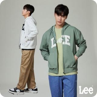【Lee 官方旗艦】男裝 休閒外套 連帽拉鍊 大LOGO 共2色 / 季節性版型(LB413009848 / LB413009982)