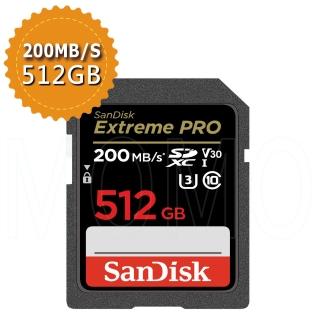 【SanDisk 晟碟】Extreme Pro SDXC V30 512GB 記憶卡(平行輸入)