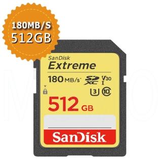 【SanDisk 晟碟】Extreme SDXC V30 512GB 記憶卡(平行輸入)