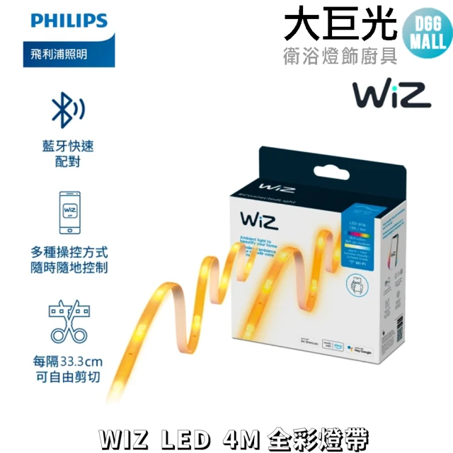 Philips 飛利浦 WiZ 智慧照明 4M LED全彩燈帶(PW018)