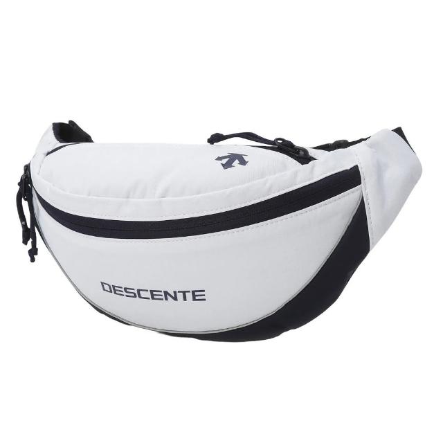 【DESCENTE】SPORTSBASIC BLOCK CORE HIP SACK 中性 運動腰包(黑色/白色)