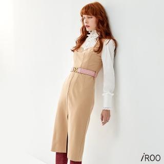 【iROO】復古宮廷風摺飾洋裝