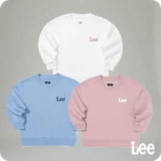 【Lee 官方旗艦】童裝 長袖厚T / 左胸發泡小LOGO 標準版型 共3色(LB411031185/LB411031189/LB411031K15)