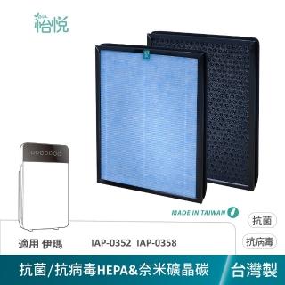 【怡悅】適用 Imarflex 伊瑪 IMA IAP-0352 IAP-0358 空氣清淨機 抗敏活性碳HEPA濾心(臺灣製造)