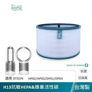 【怡悅】適用 戴森 Dyson HP02 HP03 DP01 DP03 HP01 HP00 抗敏HEPA濾心(臺灣製造 抗敏版)
