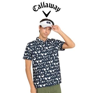 【Callaway 卡拉威】GEOMETRIC PRINT COMPACT SHORT SLEEVE SHIRT 男士 印花短袖POLO衫 海軍藍