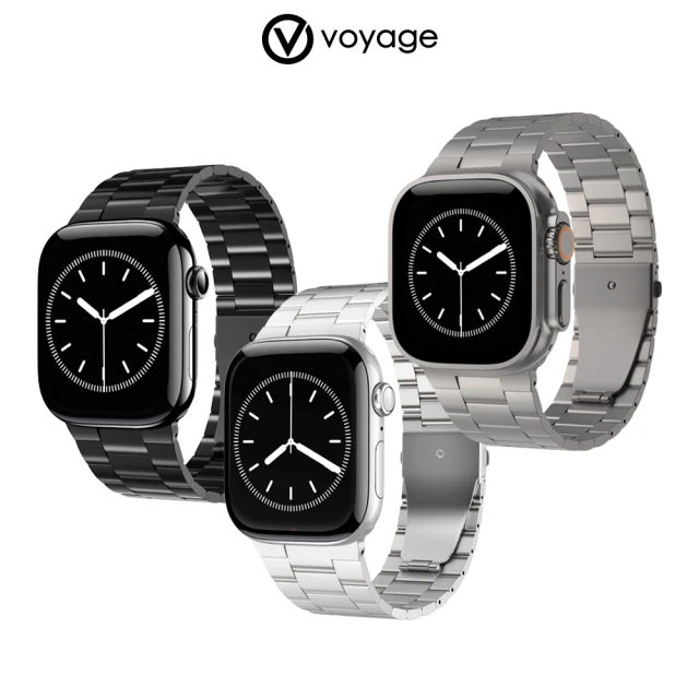 VOYAGE Apple Watch 49/46/45/44mm專用-steel Band不鏽鋼錶帶(嚴選頂級不鏽鋼材質 耐刮擦性)