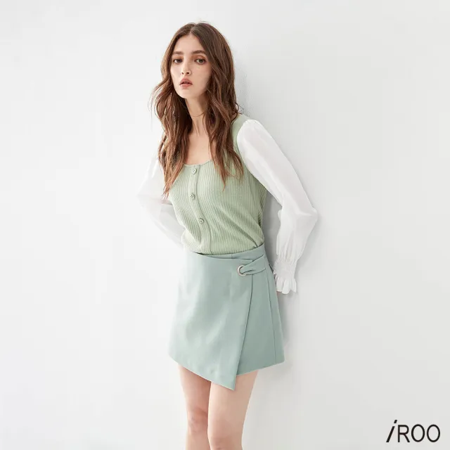 【iROO】側環飾活片短褲