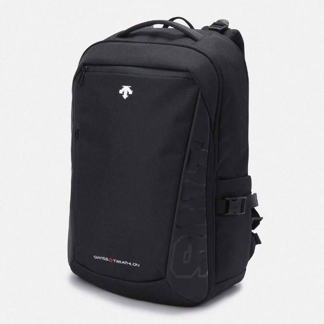 【DESCENTE】TEAM PACKAGE BACK PACK瑞士鐵人三項隊 中性 後背包 31L-35L(黑色)