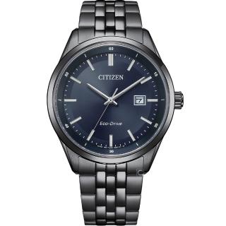 【CITIZEN 星辰】GENT’S 光動能 簡約三針手錶 41MM-藍面(BM7567-50L)