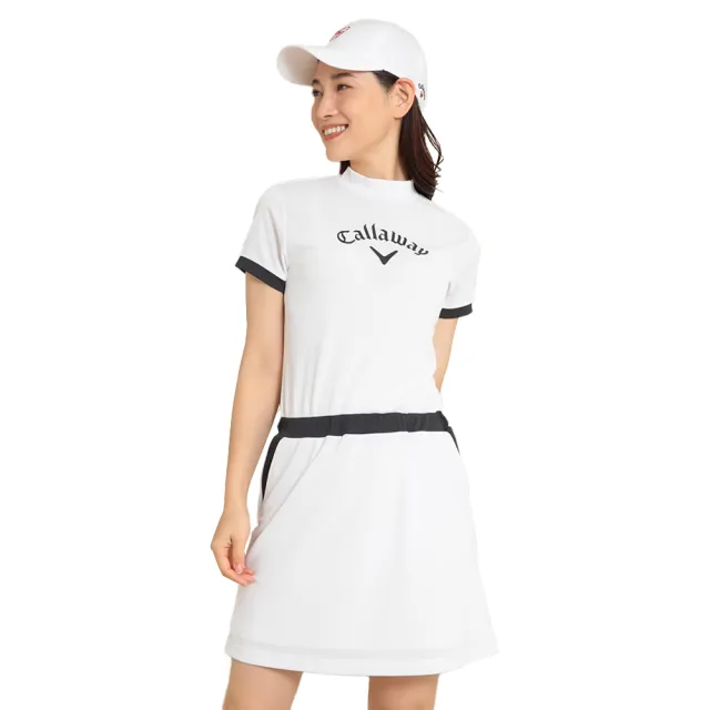 【Callaway 卡拉威】SHORT-SLEEVED DRESS 女士 快乾短袖洋裝 白色