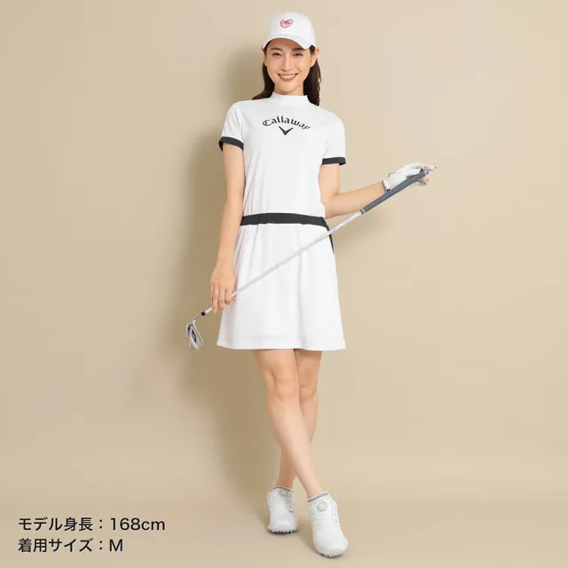【Callaway 卡拉威】SHORT-SLEEVED DRESS 女士 快乾短袖洋裝 白色