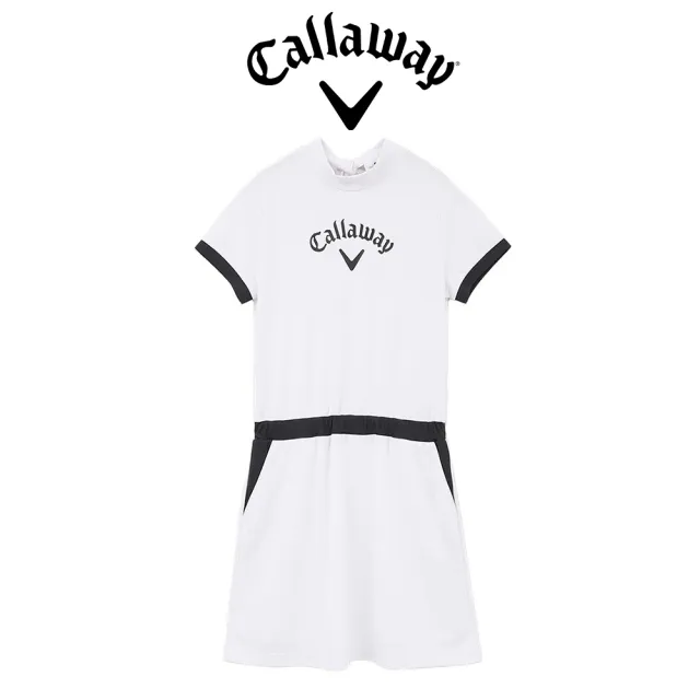 【Callaway 卡拉威】SHORT-SLEEVED DRESS 女士 快乾短袖洋裝 白色